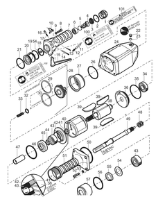 Fig-0 Diagram and Parts List for CP3249-GABSUD  Chicago Pneumatic Grinder